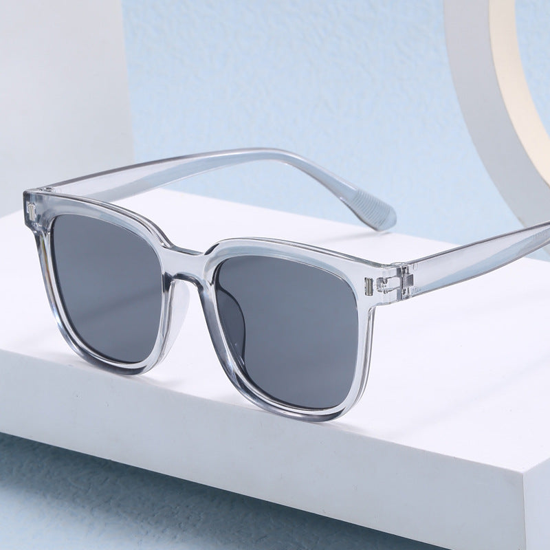 Damen Modische quadratische Sonnenbrille mit transparentem Rahmen Karnz