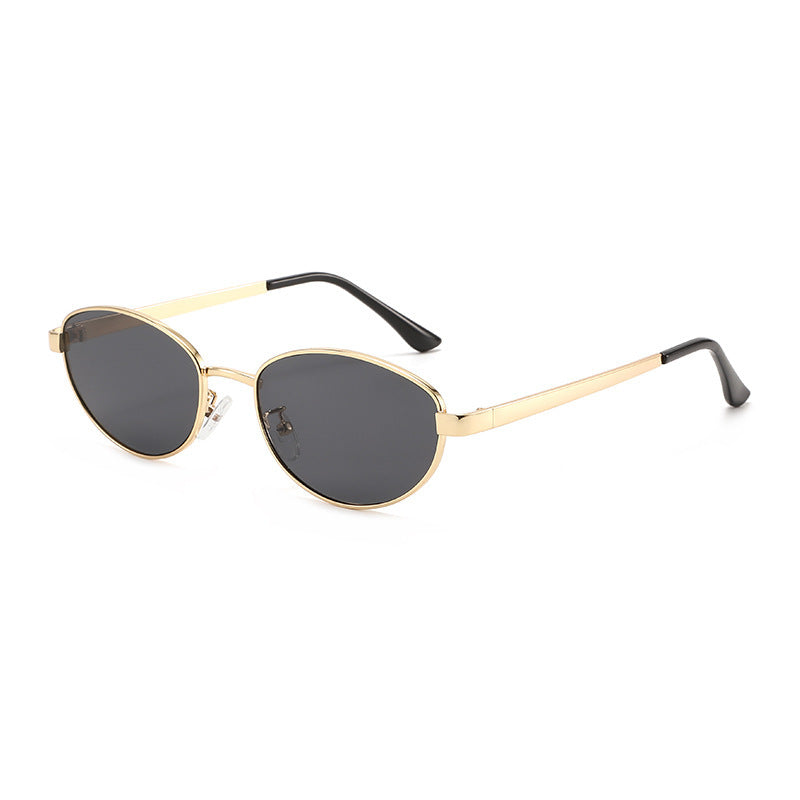 Damen modische Sonnenbrille mit schmalem Metallrahmen Karnz
