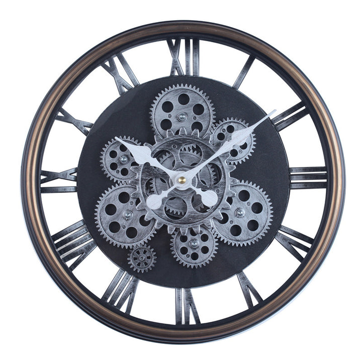 Elegante Wanduhr Im Industriellen Zahnrad-Design Karnz