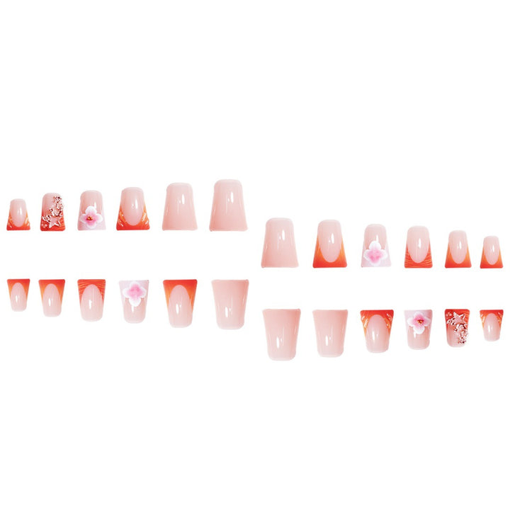 Floral Accent Press-On Nail Set Karnz