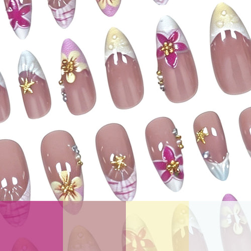 Dekorative Florale Nagelverstärkungen Karnz