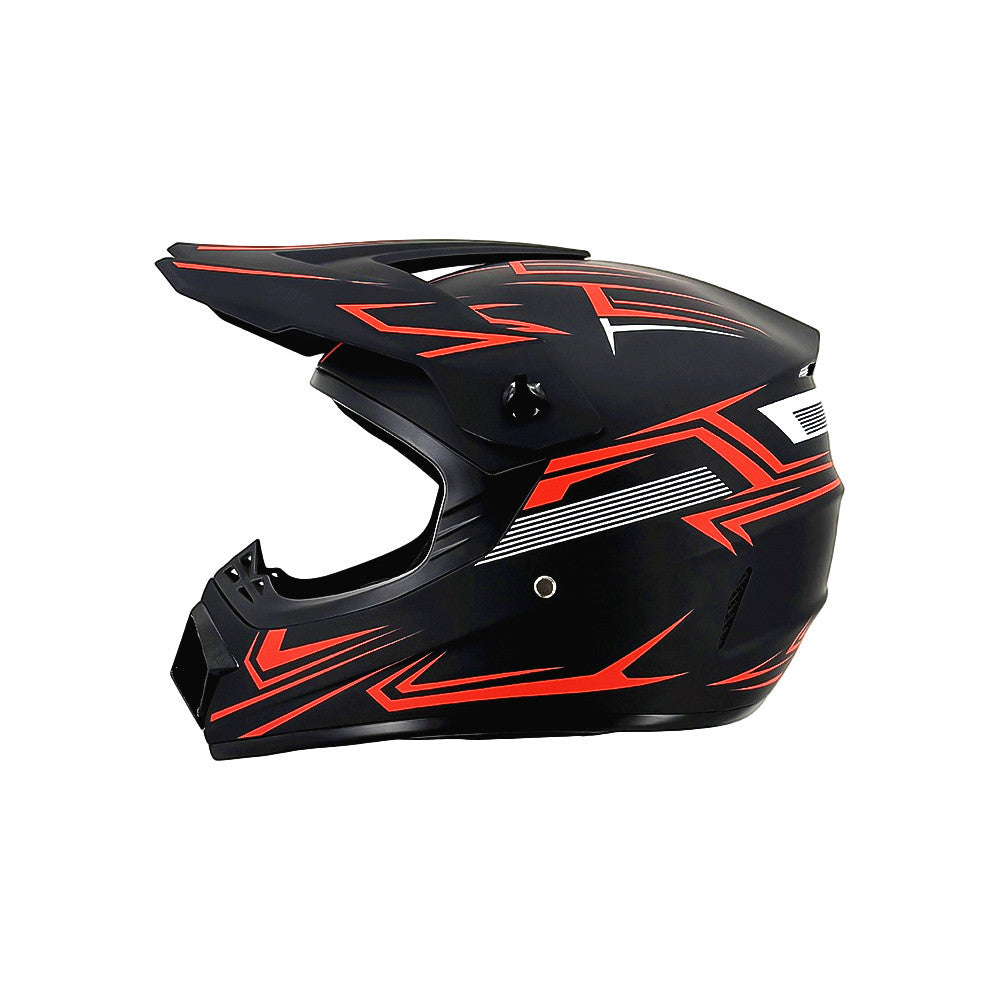 Vollgesicht-Motocross-Helm mit verlängertem Visier und verstärktem Kinnschutz Karnz