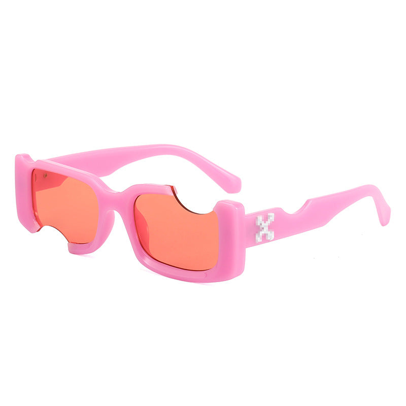 Damen exklusive modische Sonnenbrille mit futuristischem Design Karnz