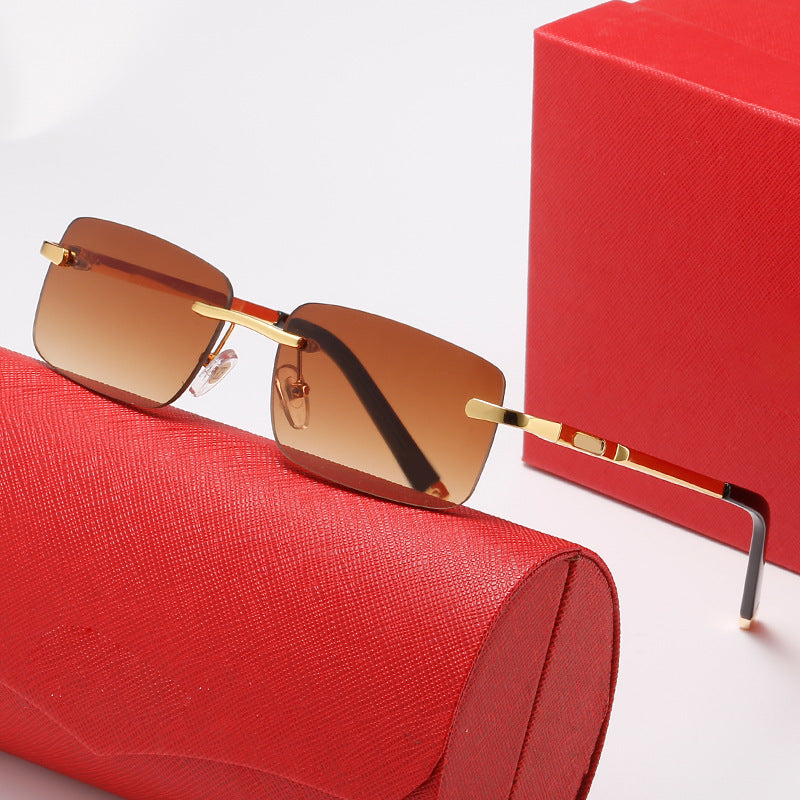 Damen schicke Sonnenbrille mit elegantem Metallrahmen und polarisierenden Gläsern Karnz