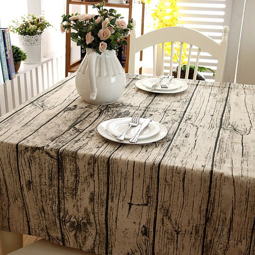 Rustikale Holzmaserung Tischdecke