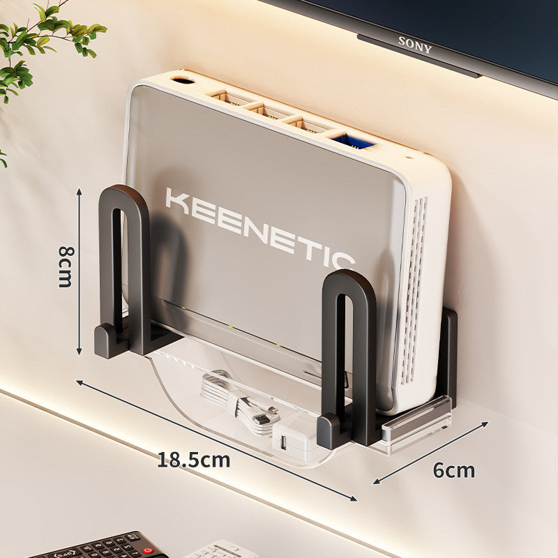 Kompakte vertikale Router-Wandhalterung Organizer