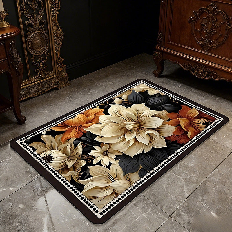 Blumenmuster Badematte Karnz