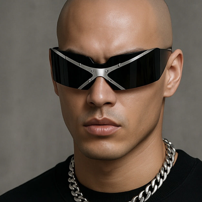 Damen futuristische Sportsonnenbrille Karnz