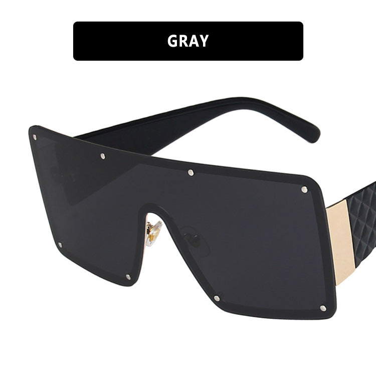 Damen geometrische Oversized-Sonnenbrille mit gradienten Gläsern Karnz