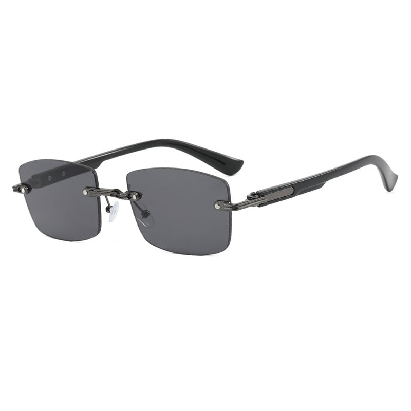 Damen quadratische Sonnenbrille mit Holzrahmen und gradienten Gläsern Karnz