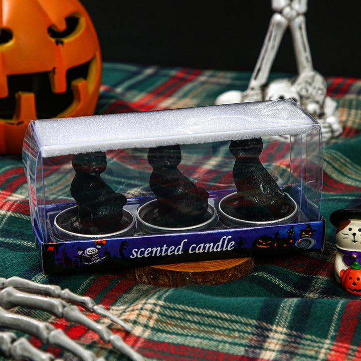 Halloween Duftende Hexen Skelett Teelicht Kerzen Trio