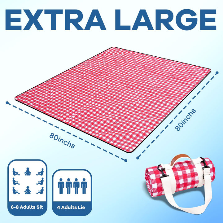Unisex praktische Picknickdecke mit Tragegriff und wasserabweisender Oberfläche Karnz