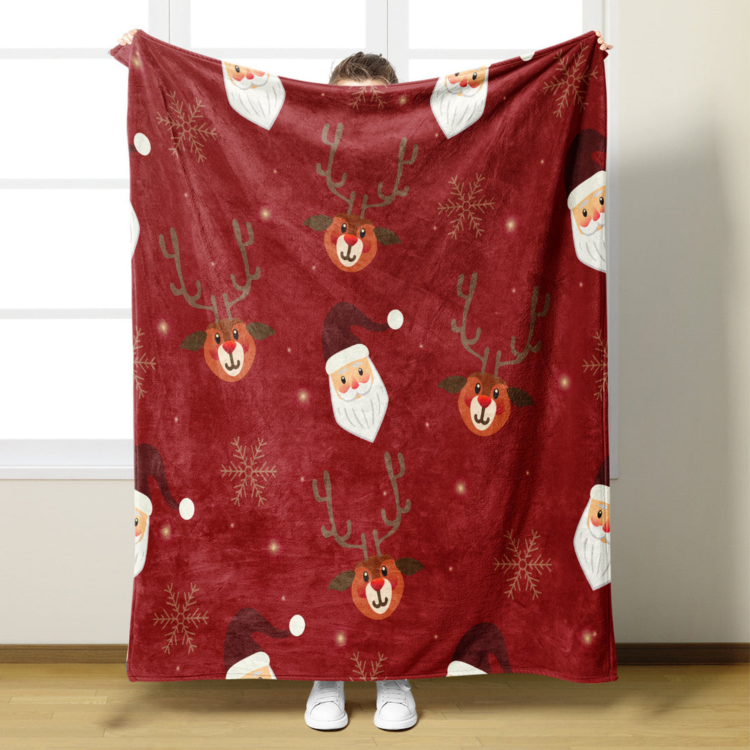 Weihnachtlich gestaltete Decke