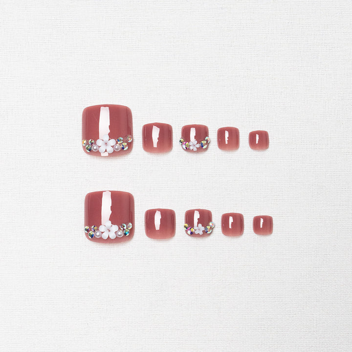 Dekorative Strass-Pediküre-Nagelkunst 1791110620