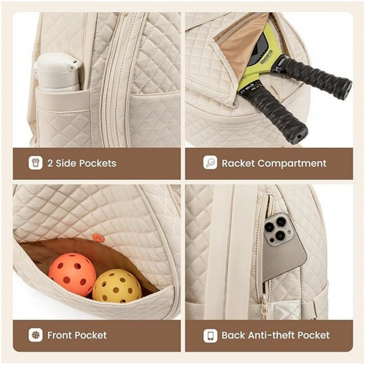 Gep quilteter Tennisracket-Rucksack Karnz 1789074113