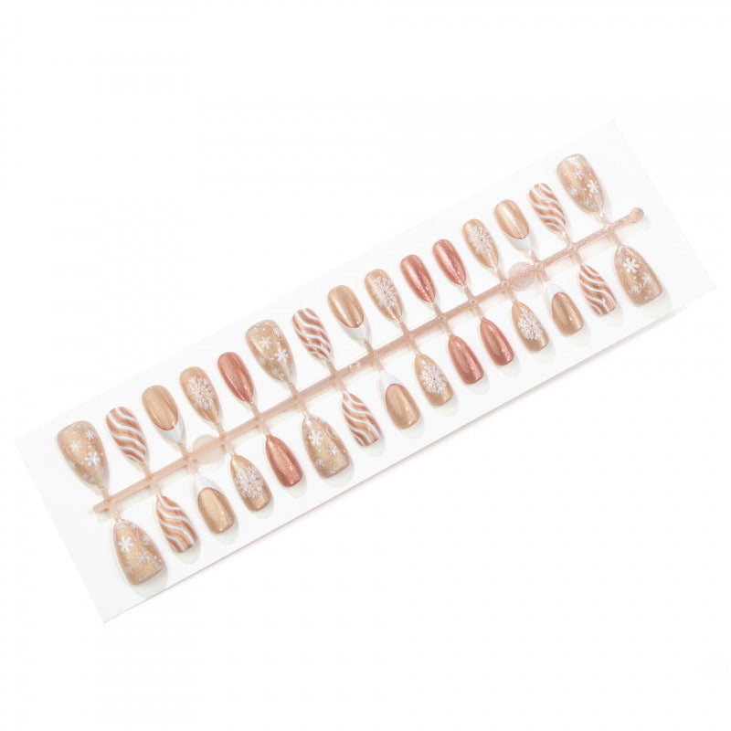 Festliches Winter-Themen Press-On Nagelset