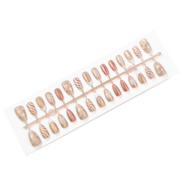 Festliches Winter-Themen Press-On Nagelset