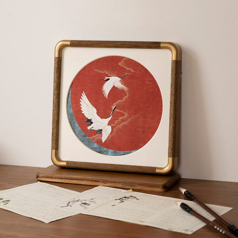 Künstlerische gerahmte Vogelillustration