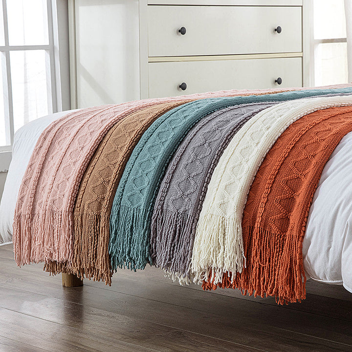 Gemütliche Strickdecke