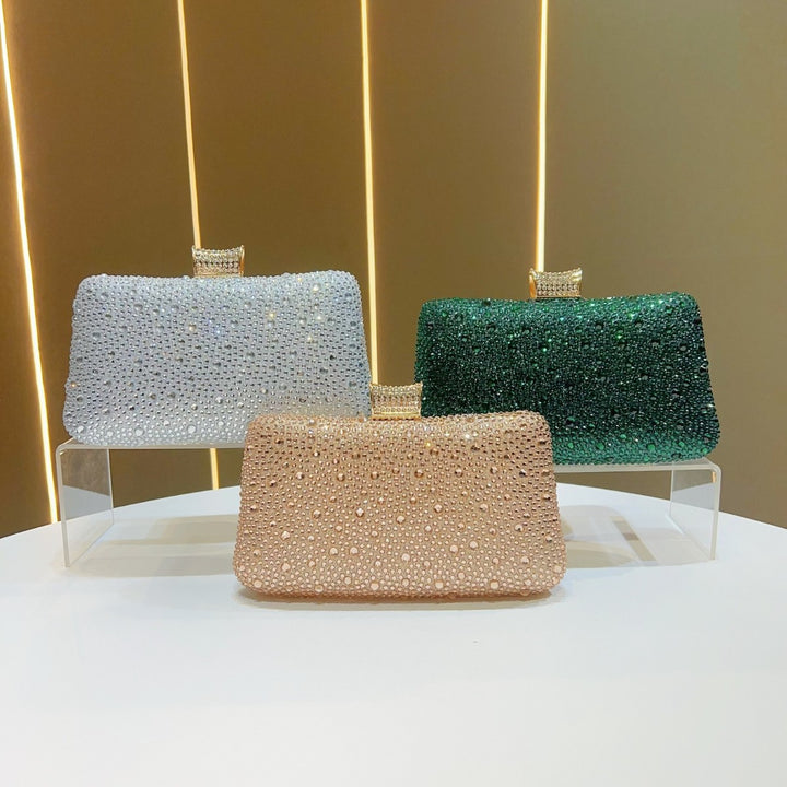 Glitzernde Kristall-besetzte Abend-Clutch