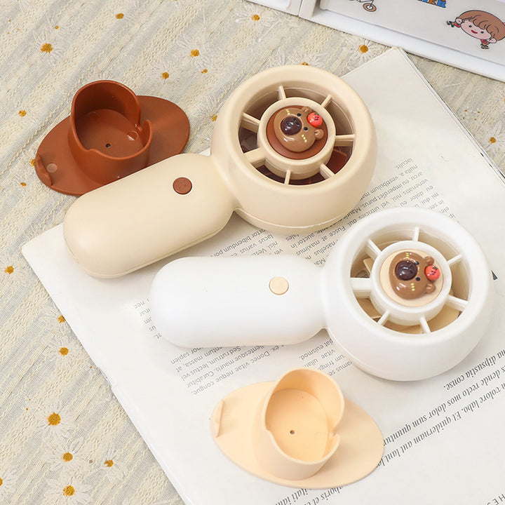 Damen Tragbarer Handventilator mit kreativem Bärenmotiv Karnz