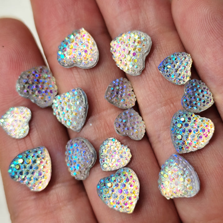 Glitzernde Herzform Schmucksteine Karnz