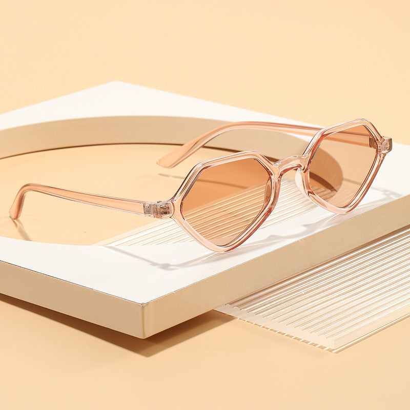 Damen Geometrische Design-Sonnenbrille mit verspiegelten Gläsern Karnz