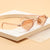 Damen Geometrische Design-Sonnenbrille mit verspiegelten Gläsern Karnz