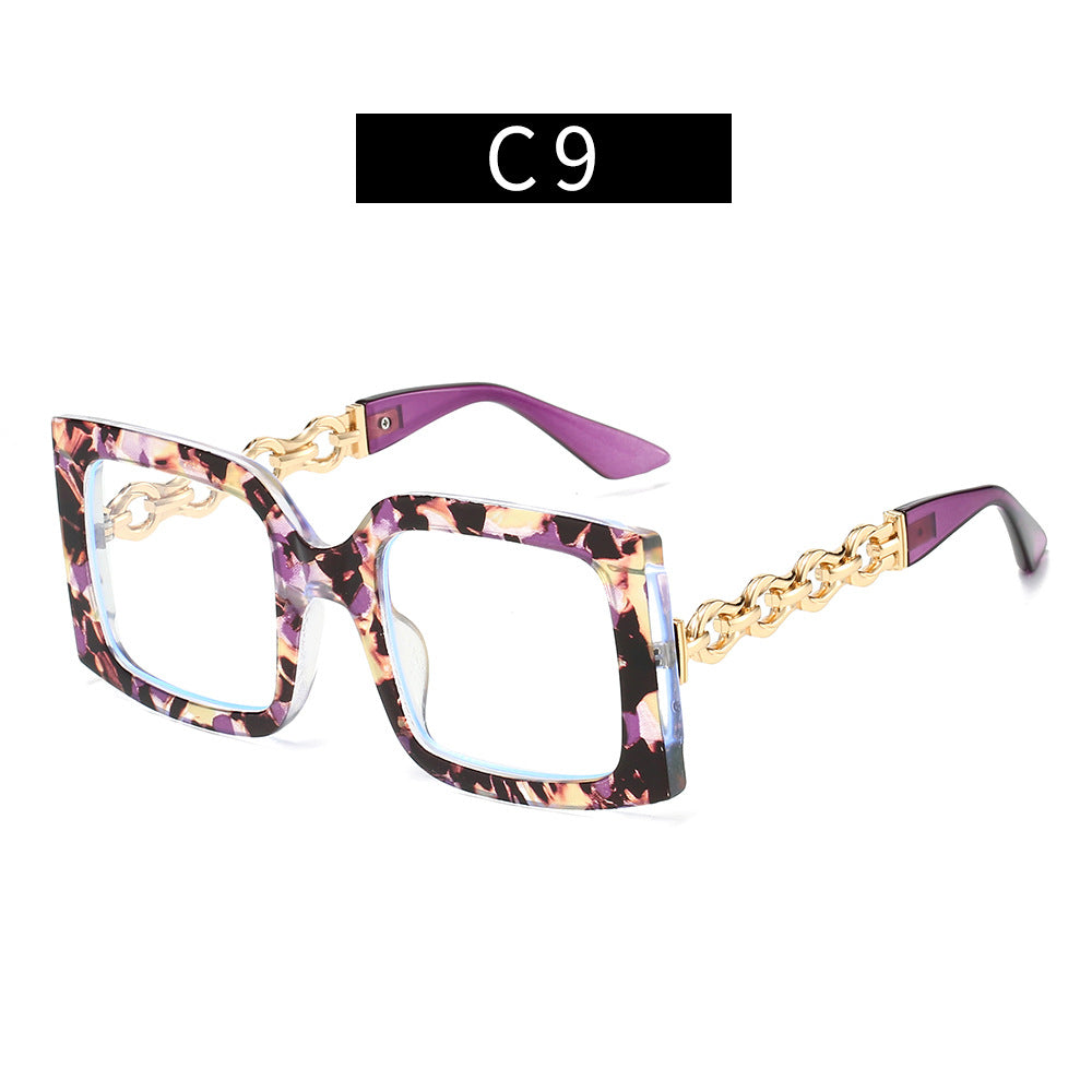 Damen elegante Sonnenbrille mit luxuriösen Kettendetails Karnz