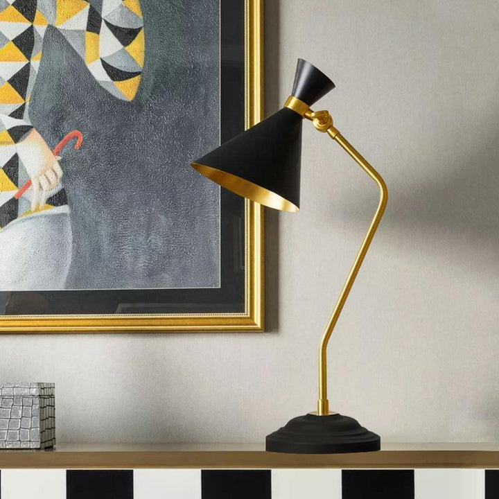 Mid-Century Modern Tischlampe mit verstellbarem Schirm