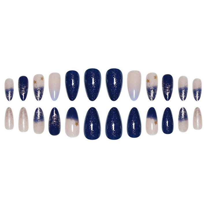Stiletto Press-On-Nailart-Erweiterungen mit Sternen-Designs Karnz