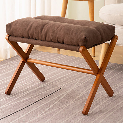 Faltbarer Hocker Mit Gepolstertem Sitz Und Stabilem Holzgestell Karnz