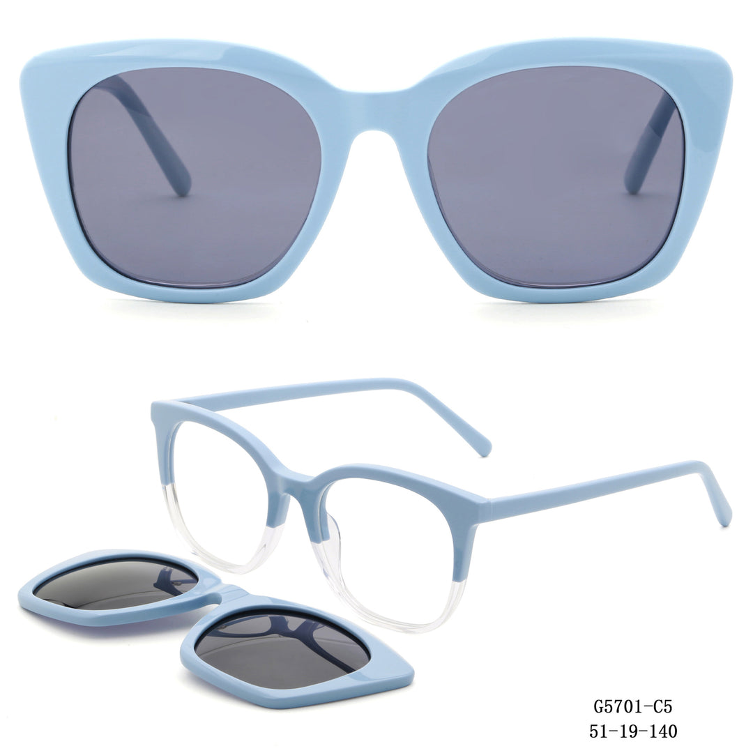 Damen Retro-inspirierte Sonnenbrille mit abnehmbaren Gläsern Karnz