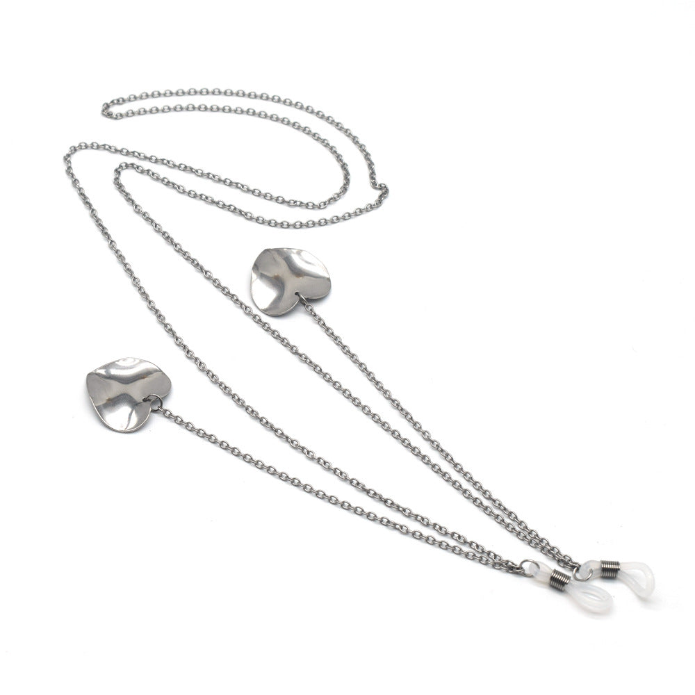 Zeitgenössische Metallic-Brille Kette Karnz