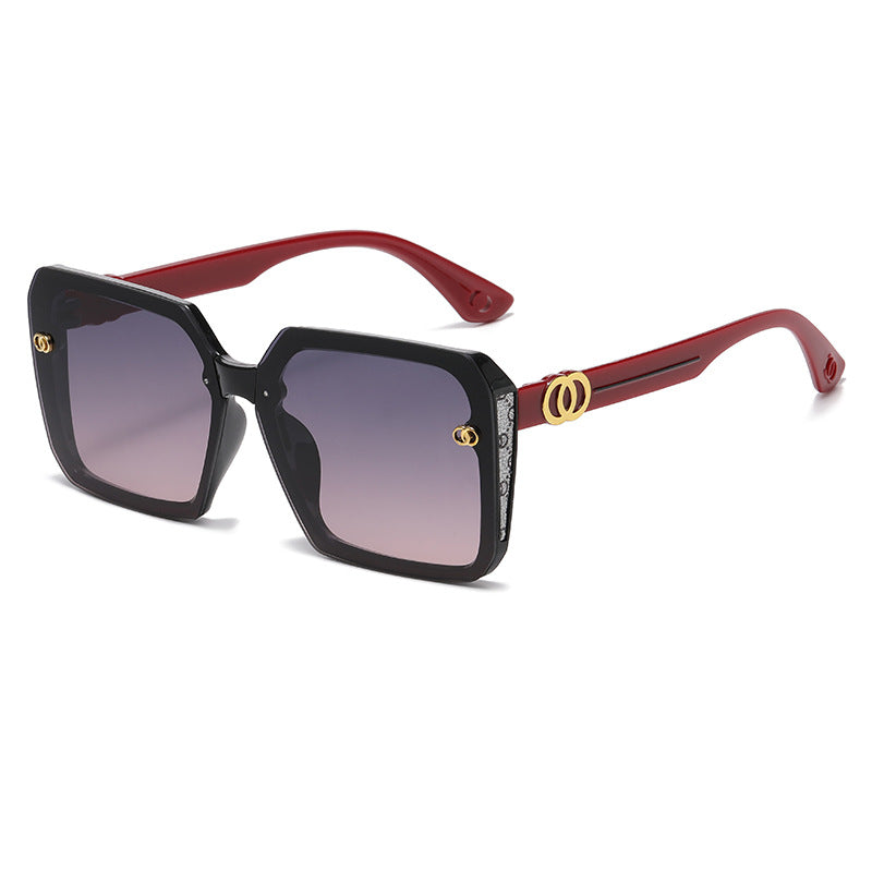 Luxe Übergroße Quadratische Rahmen Sonnenbrille