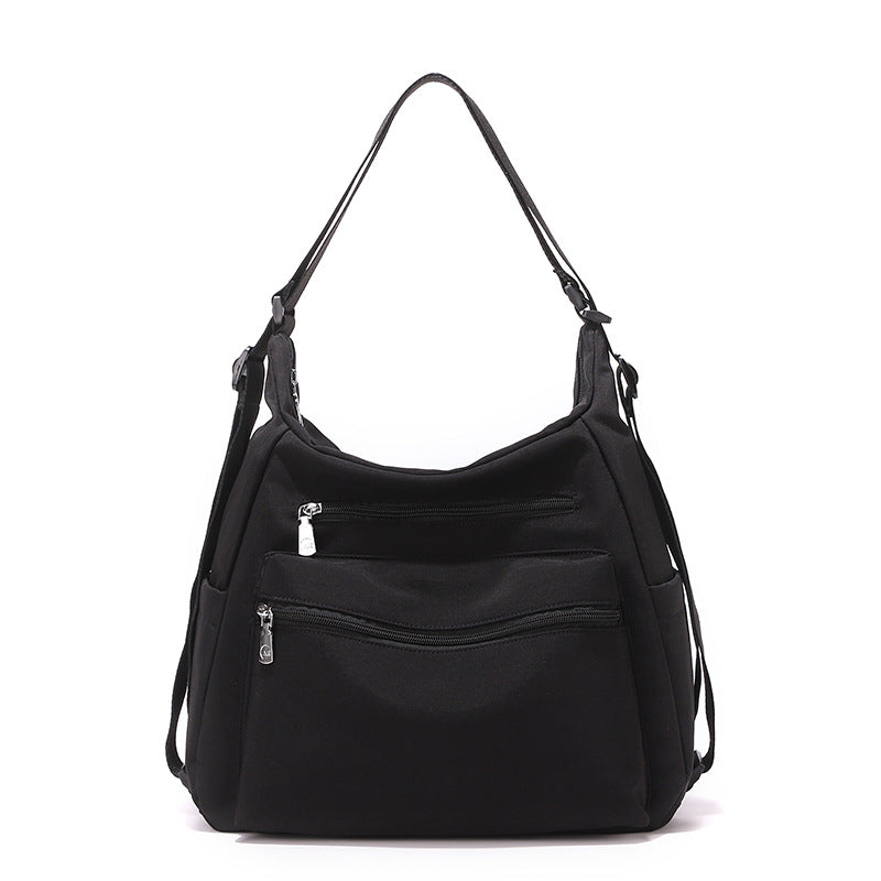 Multi-Reißverschluss Freizeit Schultertasche Karnz