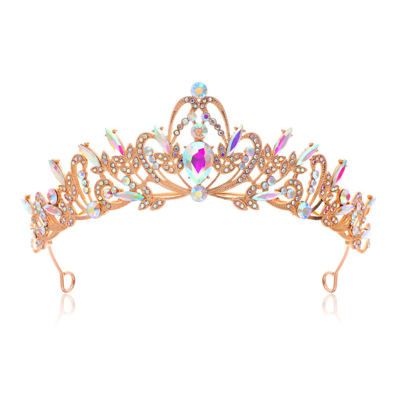 Damen Elegante Haarkrone mit filigranen Kristallverzierungen Karnz