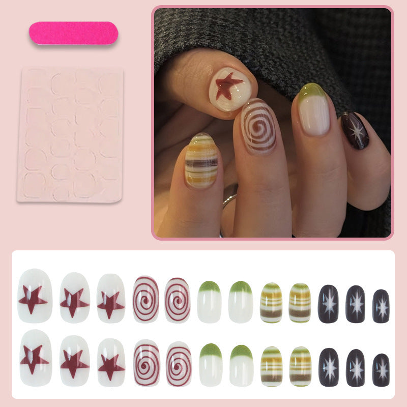 kreatives Kunstnagelset mit modernen geometrischen Designs Karnz