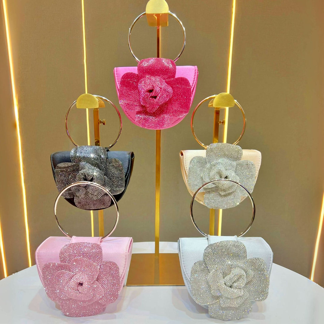 Florale Verziehrte Abend-Handtasche