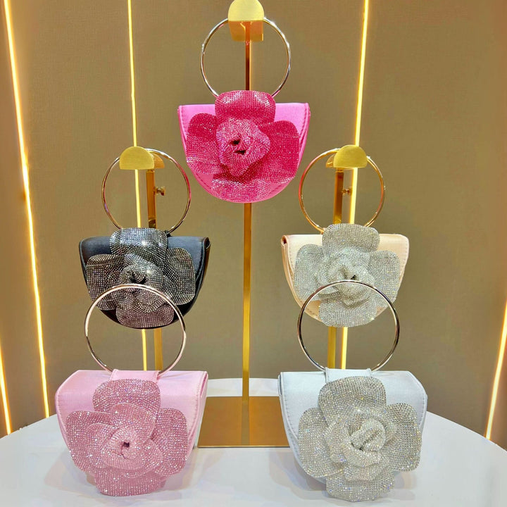 Florale Verziehrte Abend-Handtasche