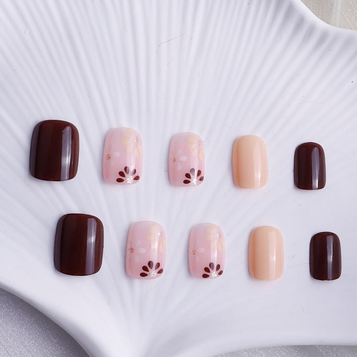 Künstlerisches Floral-Nagelset