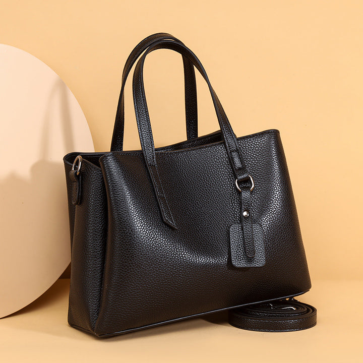 Strukturierte Leder-Tote-Bag Karnz 1785771205