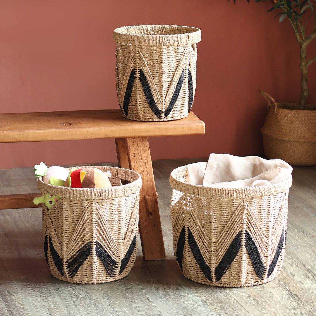 Henkeltasche aus geflochtenem Naturmaterial Karnz