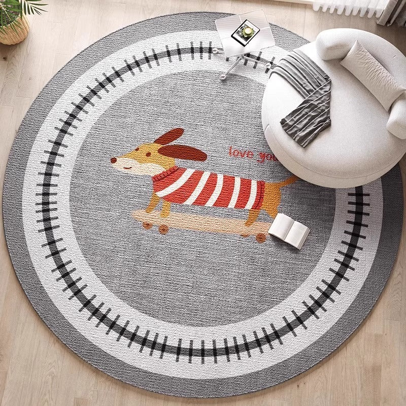 Dekorativer hundethemed Bereichsteppich für die Wohnkultur
