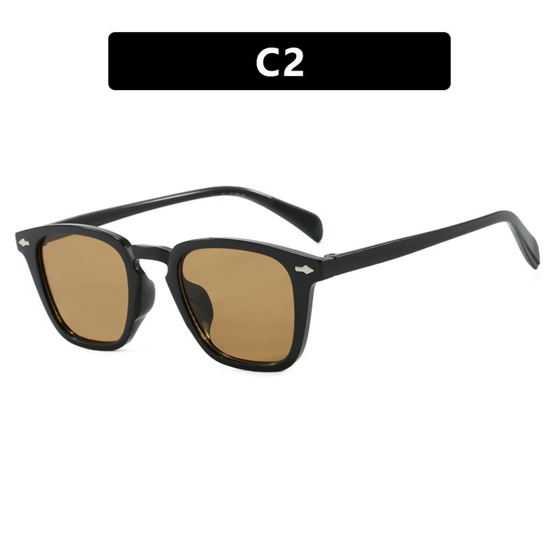 Damen moderne quadratische Sonnenbrille mit verspiegeltem UV-Schutz Karnz