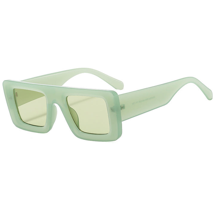 Damen Modische quadratische Sonnenbrille mit extra breitem Rahmen Karnz