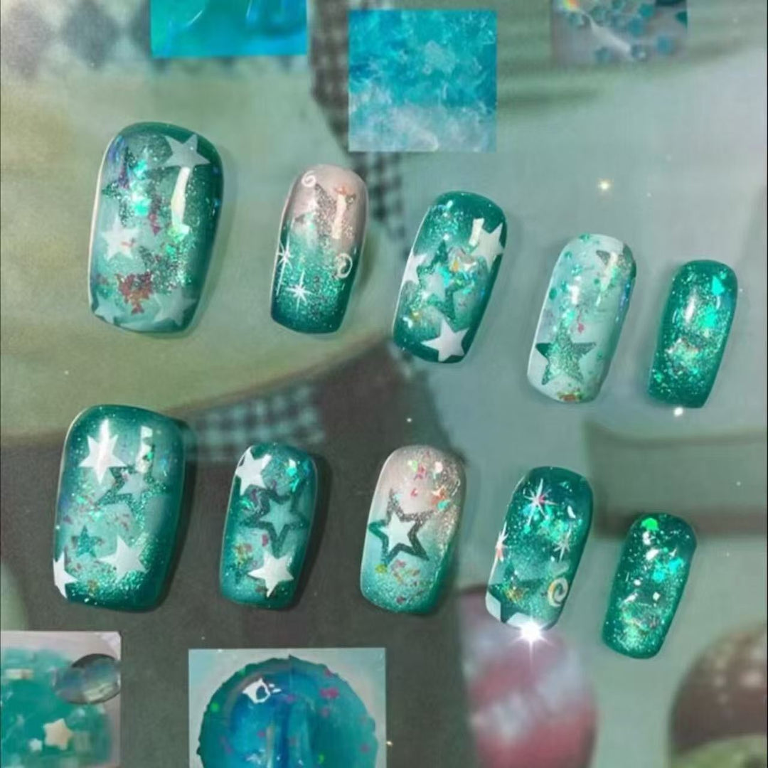 Glitter Star Press-On Nagelkunst Set Karnz