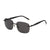 Damen futuristische Sonnenbrille mit filigranem Metallic-Rahmen Karnz