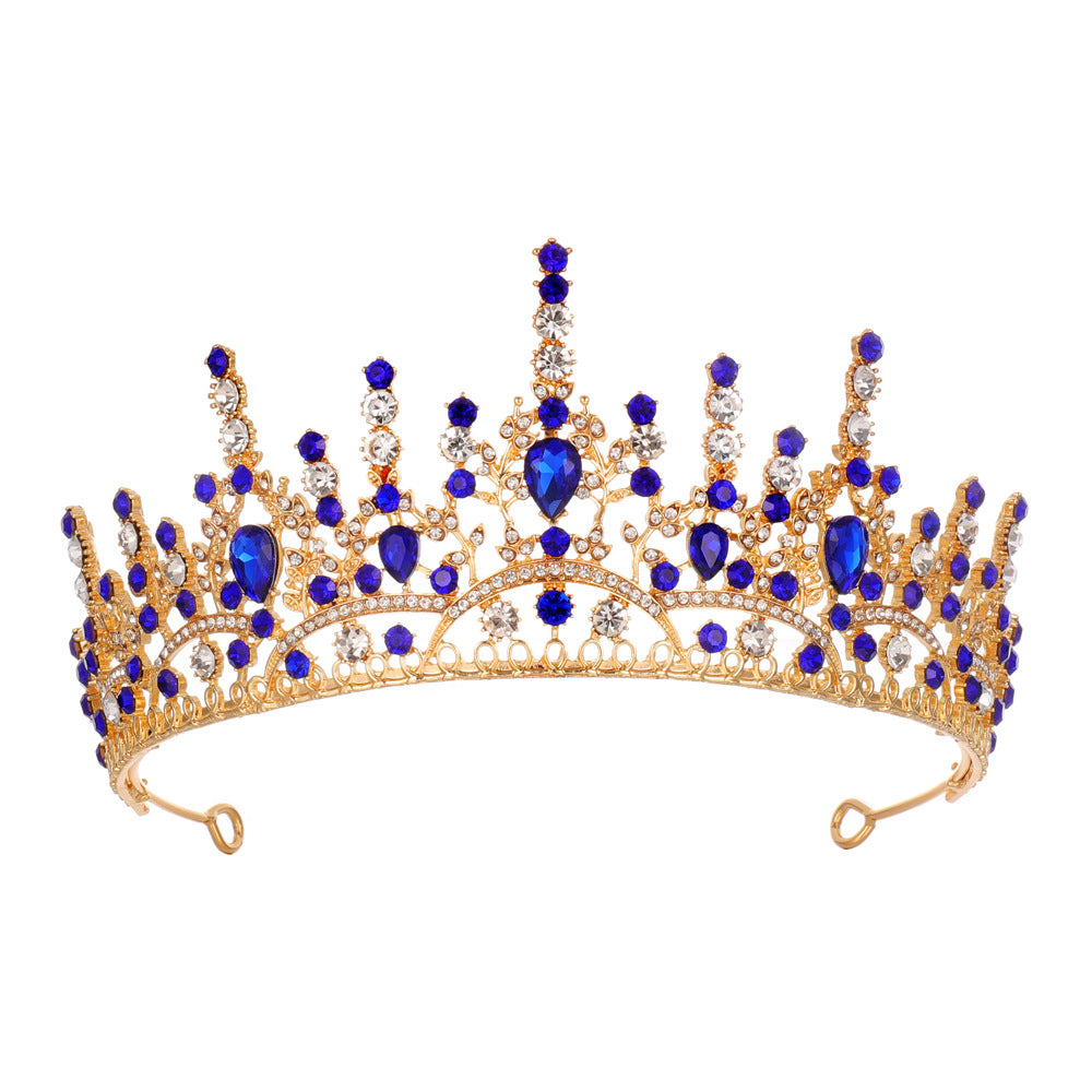 Damen Elegante Tiara mit funkelnden Kristallen Karnz