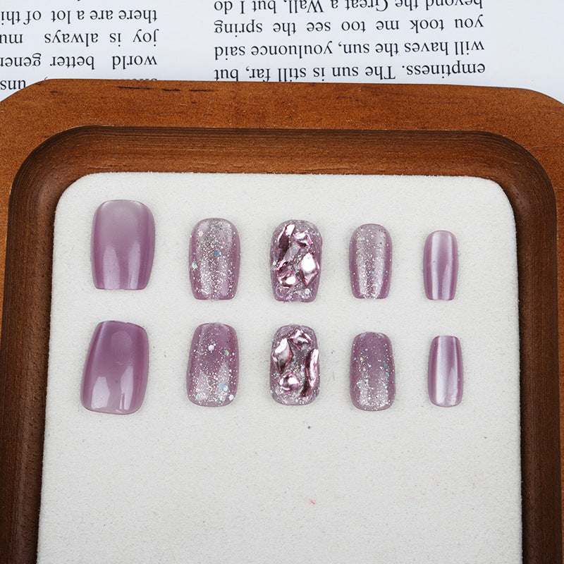 Dekorative Glitter Press-On Nagelspitzen Karnz